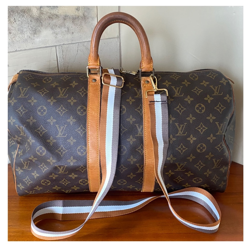 AUTHENTIC LOUIS VUITTON KEEPALL MALLETIER 45 DUFFEL BAG